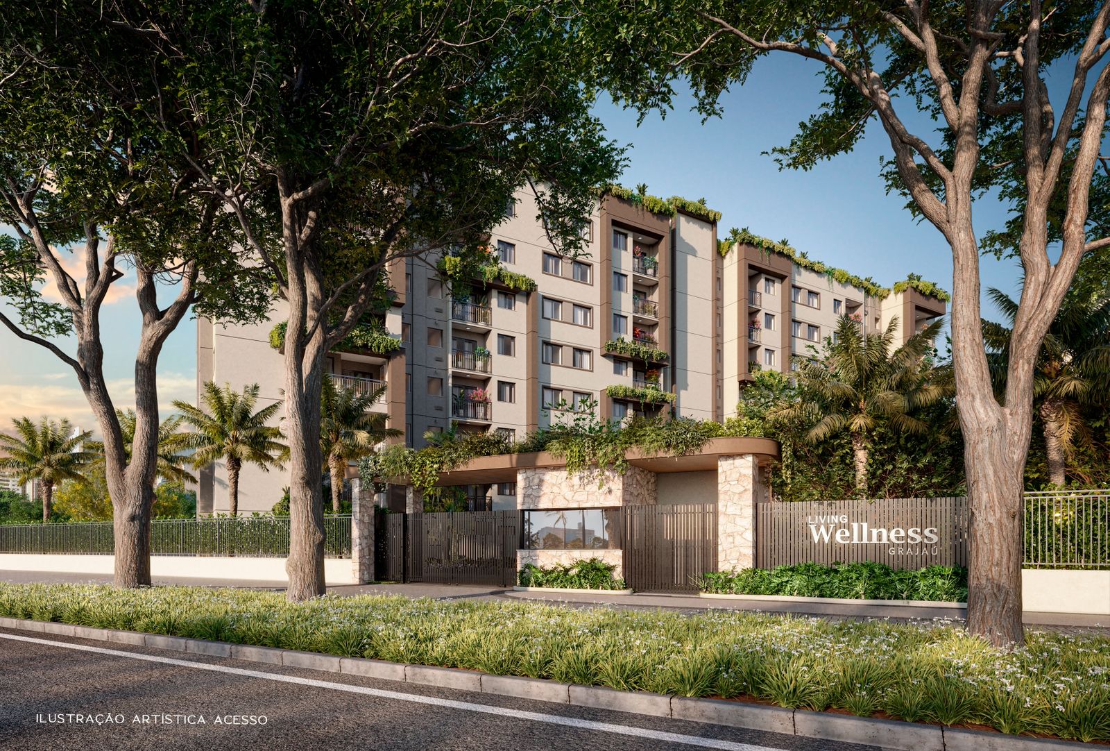 Fachada de condomínio residencial no Grajaú, Rio de Janeiro